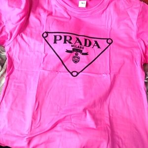 Prada Women Pink T-Shirt Xl